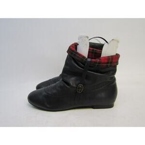 Jeffrey Cambell Womens Size 9 M Black Leather Buckle Slouch Ankle Boots Bootie